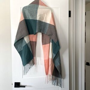Pink Green Cream Scarf